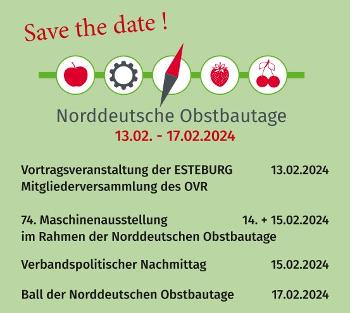 Save the date: Norddeutsche Obstbautage 2024